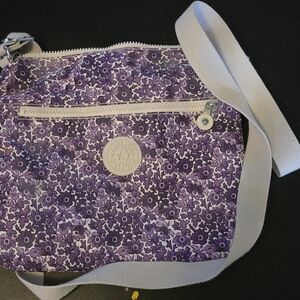 Kipling Purple Floral Crossbody Bag